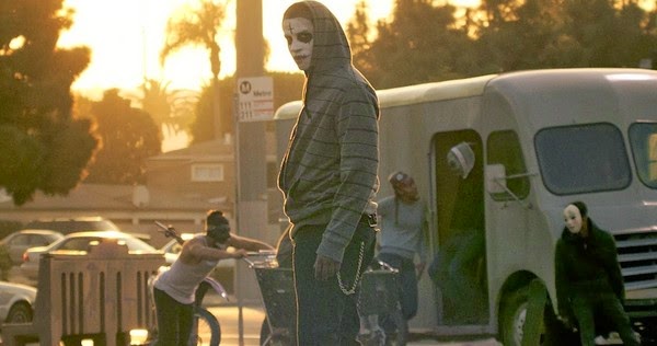 Masked youths in The Purge: Anarchy