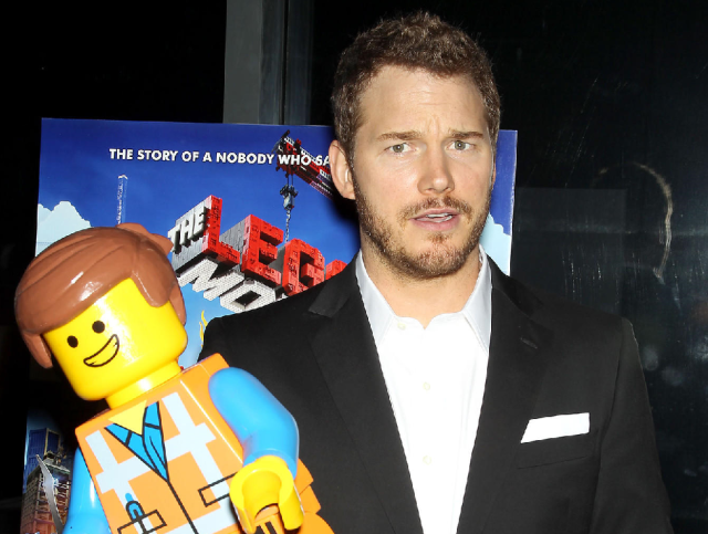 Chris Pratt at The Lego Movie premiere as Emmet